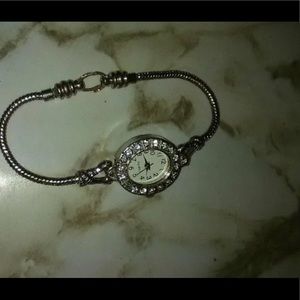 Silver bracelet watch